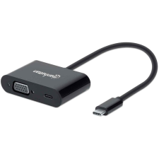 MANHATTAN USB-C auf VGA-Konverter mit PD-Ladeport (153430) kábel és adapter