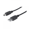 MANHATTAN USB Mini USB Átalakító Fekete 1.8m 333375