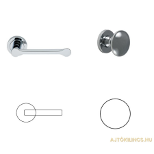 MANITAL Alamaro Ultra Slim Kilincsgaranitúra Fényes Króm PZ Gomb/Kilincs zár és alkatrészei