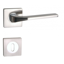 MANITAL Carmen Basic Négyzetrozettás Szatén Króm Felület Csak Kilincs Felső Rozettán zár és alkatrészei