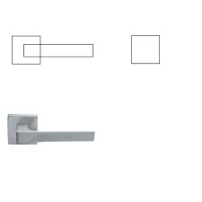 MANITAL Flash Olasz Négyzetrozettás Szatén Króm Felület PZ Gomb/Kilincs zár és alkatrészei