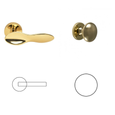 MANITAL Spoon Körrozetás Réz PZ Gomb/Kilincs zár és alkatrészei
