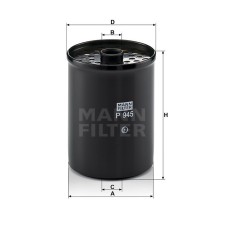 MANN FILTER Üzemanyagszűrő 565P945X - JCB üzemanyagszűrő