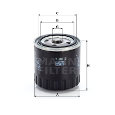  MANN FILTER W8013 olajszűrő olajszűrő