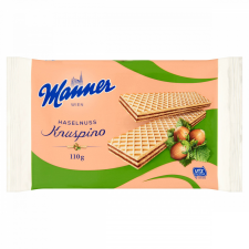  Manner Knuspino mogyorókrémmel töltött ropogós ostyaszeletek 110 g csokoládé és édesség