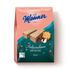 Manner Kókuszcsók ízű ostya 185g csokoládé és édesség
