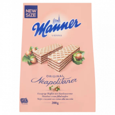 Manner mogyorókrémmel töltött ropogós ostyaszeletek 200 g csokoládé és édesség