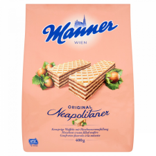 Manner mogyorókrémmel töltött ropogós ostyaszeletek 400 g csokoládé és édesség