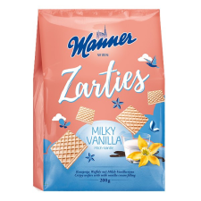 Manner Töltött ostya MANNER Zarties tejes és vaníliás 200g csokoládé és édesség