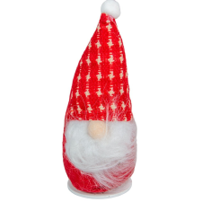  Manó piros sapkás textil 15cm dekorációs kellék