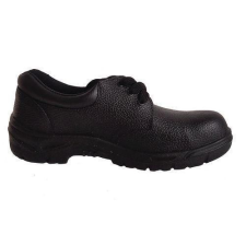 Manutan bőr munka félcipő acél orrbetéttel, fekete, méret: 45 munkavédelmi cipő
