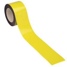 Manutan mágnesszalag polcállványokra, 10 m, sárga, szélessége 100 mm bútor