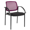 Manutan Ritz konferencia székek karfával, kétdarabos készlet, fekete/lila