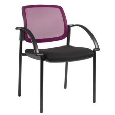 Manutan Ritz konferencia székek karfával, kétdarabos készlet, fekete/lila tárgyalószék