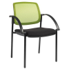 Manutan Ritz konferencia székek karfával, kétdarabos készlet, fekete/zöld
