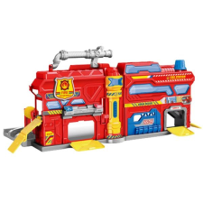 Manyuk Toys Átalakítható tűzoltó parkolóház 2 autóval autópálya és játékautó