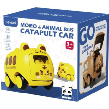 Manyuk Toys Busz alakú autókatapult, 12 cm autópálya és játékautó