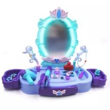 Manyuk Toys Fésülködőasztal világító tükörrel - lila szépségszalon