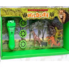 Manyuk Toys Projektoros zseblámpa állatfigurákkal - vadállatok éjjeli fény