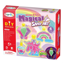 Manyuk Toys Sötétben világító homok üvegdísz készlet: Varázslat - 4 db-os kreatív és készségfejlesztő