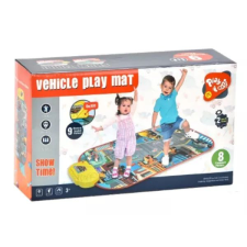 Manyuk Toys Zenélő játszószőnyeg, járművek – 86 cm játékhangszer