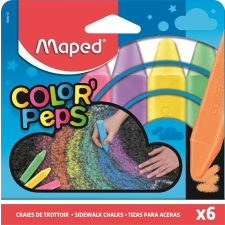 MAPED Aszfaltkréta, MAPED &quot;Color\&acute;Peps&quot;, 6 különböző szín kréta, festék és papír