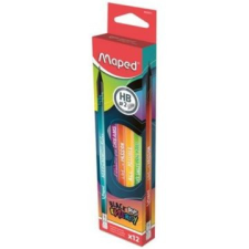 MAPED : Black Peps Energy háromszög alakú grafitceruza radírral, HB - 12 db ceruza