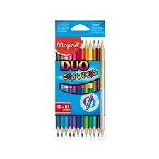 MAPED Color`Peps Duo színes ceruza készlet, háromszögletű, 12 különböző szín színes ceruza