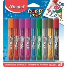 MAPED Csillámos ragasztó,  "Color`Peps", 9 különböző szín ragasztóanyag