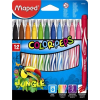 MAPED Filctoll készlet, 2,8 mm, kimosható, MAPED "Color\&acute;Peps Jungle", 12 különböző szín