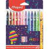 MAPED Filctoll készlet, 2,8 mm, kimosható, MAPED "Pixel Party", 12 különböző szín