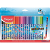 MAPED Filctoll készlet, 2 mm, kimosható, MAPED "Color`Peps Ocean Life", 24 különböző szín
