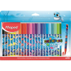 MAPED Filctoll készlet, 2 mm, kimosható, MAPED Color`Peps Ocean Life, 24 különböző szín (IMA845703)