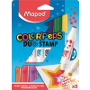  MAPED Filctoll készlet, 7,5 mm, kétvégű, MAPED "Color'Peps Duo Stamp" 8 különböző szín és minta