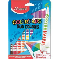 MAPED Filctoll készlet, kimosható, MAPED "Color`Peps Duo", 20 különböző szín filctoll, marker