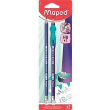 MAPED Grafitceruza radírral, hb, háromszöglet&#369;, ceruzafogóval, maped &quot;kidy learn&quot; 853500 ceruza