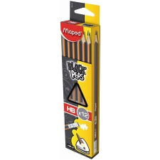 MAPED Grafitceruza radírral, HB, háromszögletű, MAPED "Black\´Peps" ceruza