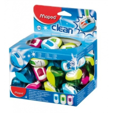 MAPED Hegyező display, egylyukú, tartályos, MAPED "Clean", vegyes színek hegyező