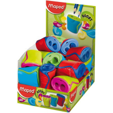 MAPED Hegyező display, kétlyukú, tartályos, MAPED "Boogy", vegyes színek hegyező