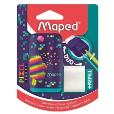 MAPED hegyező és radír 2in1 pótradírral - Pixel Party hegyező