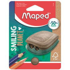 MAPED Hegyező, kétlyukú, tartályos, műanyag, FSC, MAPED Smiling Planet (IMA071520FM) hegyező