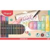 MAPED Lettering Set Szövegkiemelő + Tűfilc készlet - Vegyes színek (22 db / csomag) (983719)