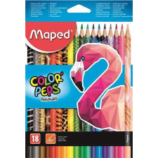 MAPED &quot;Color`Peps Animal&quot; háromszögletű 18 különböző színű színes ceruza készlet színes ceruza
