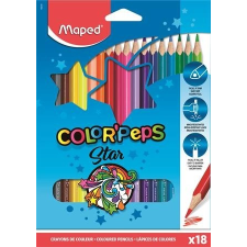 MAPED Színes ceruza készlet, háromszögletû, MAPED "Color`Peps", 18 különbözõ szín színes ceruza