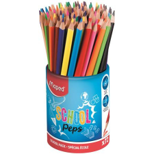 MAPED Színes ceruza készlet, háromszögletű, ceruzatartó, MAPED &quot;School Peps&quot; színes ceruza