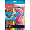 MAPED Színes ceruza készlet, háromszögletű, MAPED "Color`Peps Animal", 18 különböző szín