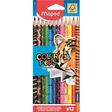 MAPED Színes ceruza készlet, háromszögletű, MAPED &quot;Color&#039;Peps Animal&quot;, 12 különböző szín színes ceruza