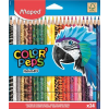 MAPED Színes ceruza készlet, háromszögletű, MAPED "Color'Peps Animal", 24 különböző szín