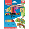 MAPED Színes ceruza készlet, háromszögletű, MAPED "Color'Peps", 36 különböző szín