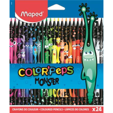 MAPED Színes ceruza készlet, háromszögletű, maped &quot;colorpeps monster&quot; 24 különböző szín 862624 színes ceruza